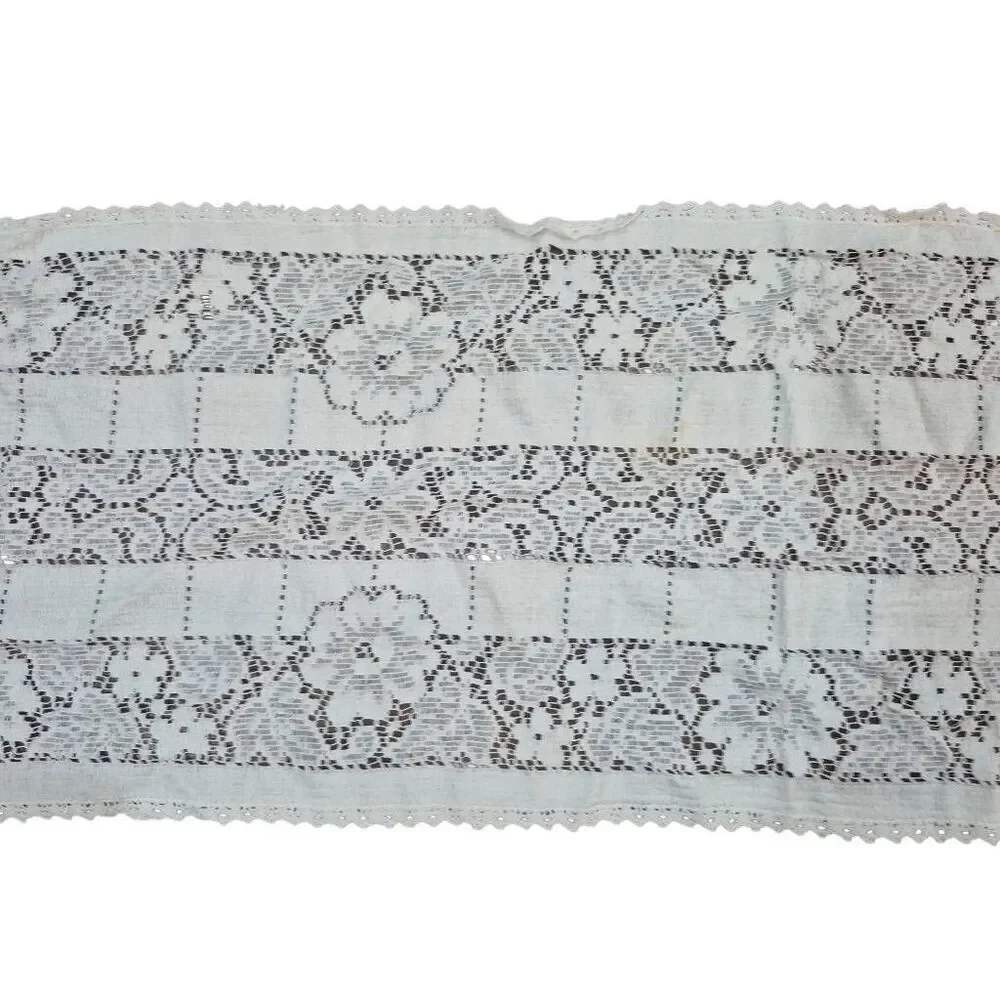 Table Runner, Vintage White 12